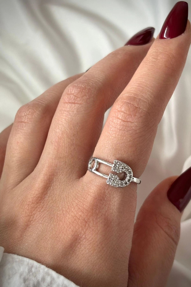 Interlocking Needle Design Women's Steel Ring Does Not Tarnish, Does Not Lose Color