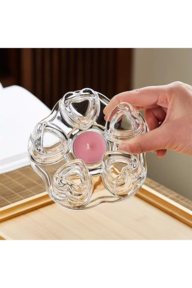 Cam Isıtma Standlı 1000ML Cam borosilikat çaydanlık takımı - 4