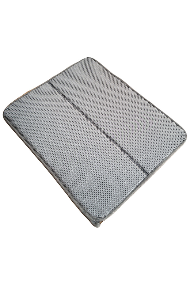 غطاء تجفيف الأطباق القابل للطي، حصيرة تجفيف قابلة للطي، قماش تجفيف رمادي اللون - 7