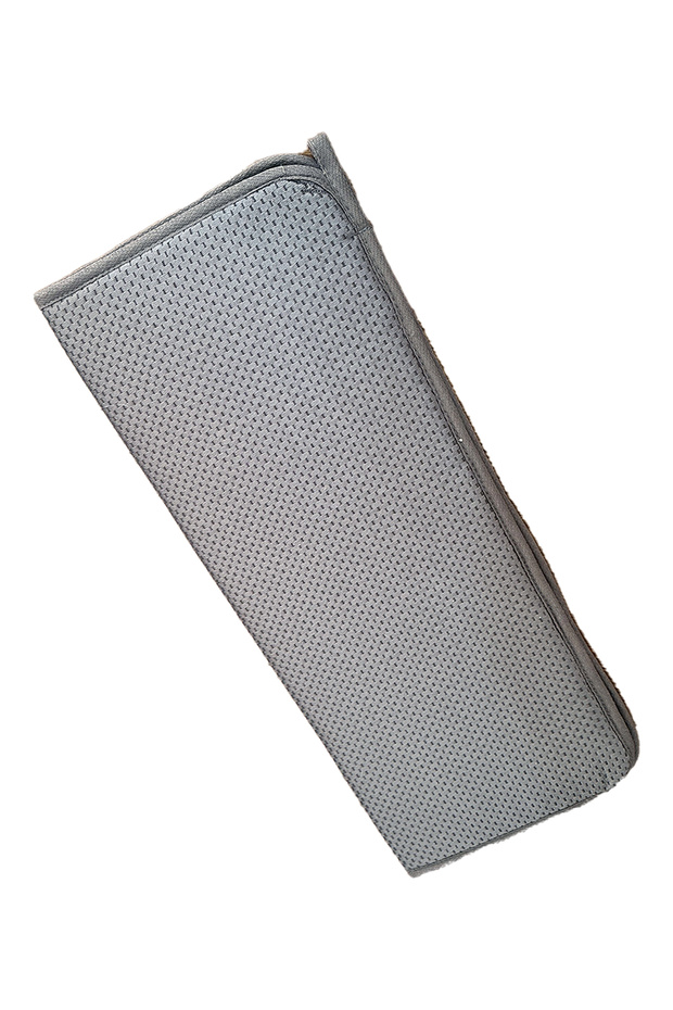 غطاء تجفيف الأطباق القابل للطي، حصيرة تجفيف قابلة للطي، قماش تجفيف رمادي اللون - 8