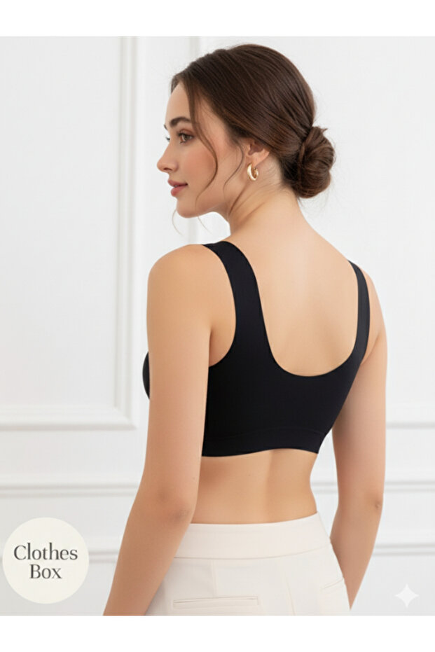 حمالة صدر بقفل أمامي مع وسادة قابلة للإزالة مقطوعة بالليزر - 2