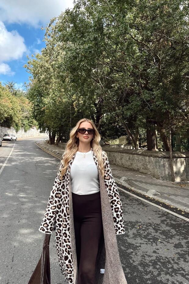 سترة طويلة بنمط ليوبارد - 8