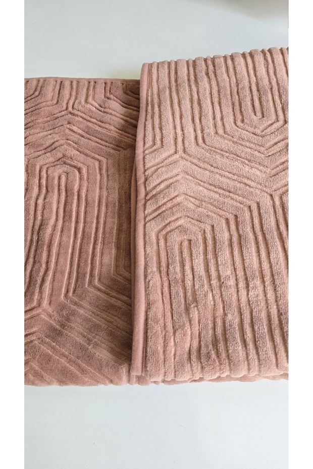 Tek Kişilik Battaniye Kalın Embos Pudra - 3