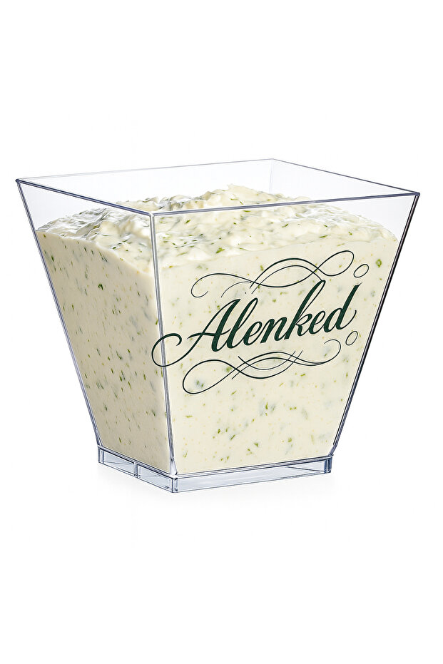 Dessert Container Prism Mica Plastic 200Cc 20 Pieces (Without Lid)