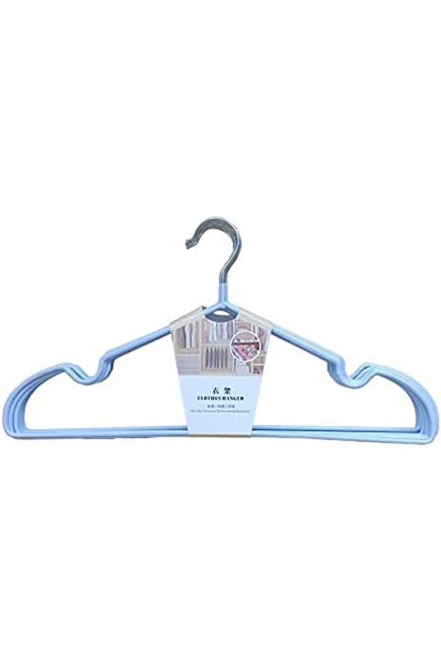 10 Pcs Non-Slip Stainless Steel Hangers with Powder Coated | Metal Hangers, Slim Space Saving Design