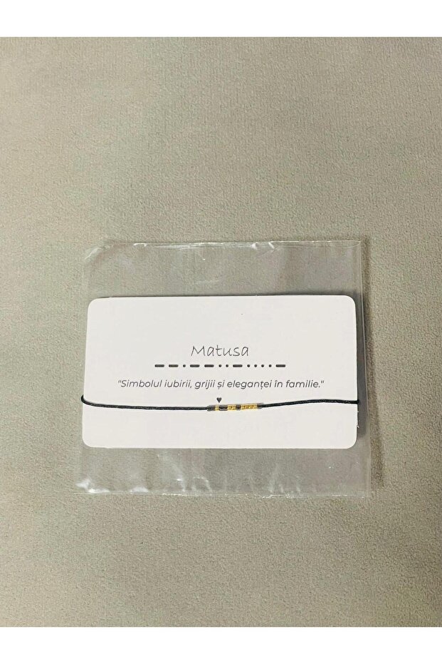 Adjustable Cord Bracelet, Morse Code - Aunt - 1