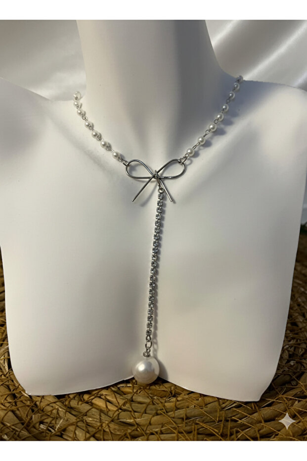 Çelik İnci Detaylı Kolye - 2