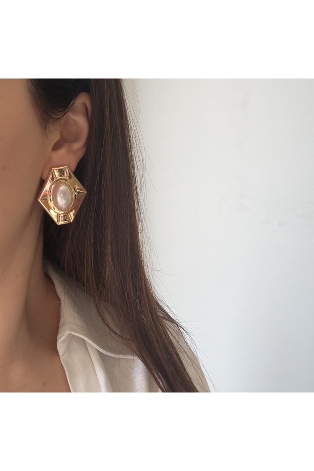 Çelik Agata Küpe - 2