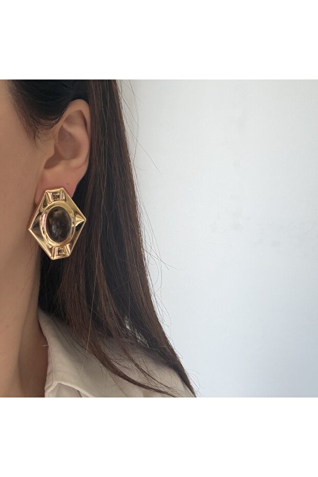 Çelik Agata Küpe - 2