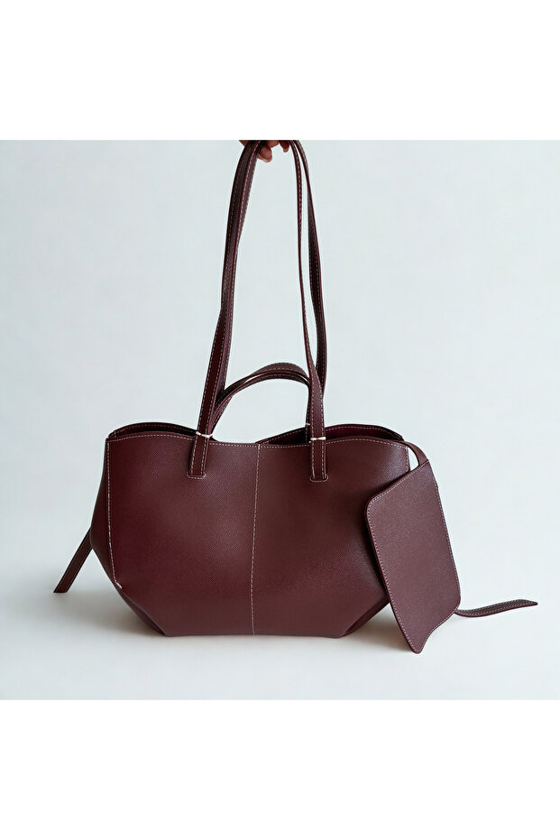 Dual Women's Shoulder & Hand Bag – Large Capacity, Internal Wallet, Faux Leather, 2 Options for Use