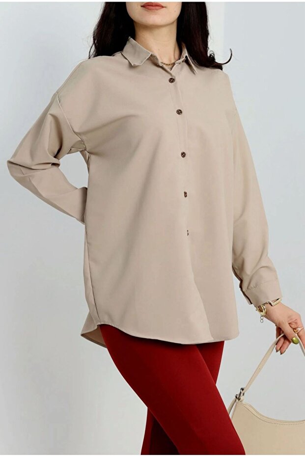 Oversize Vizon Gömlek - 3