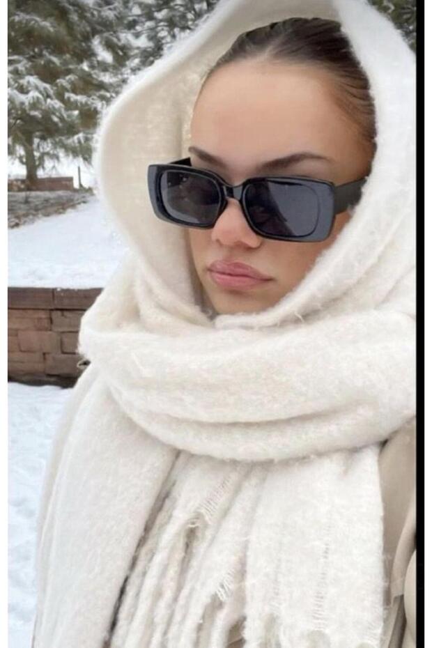 Wearflawlesswinter Soft Boucle White Scarf, Christmas Gift, Winter Gift