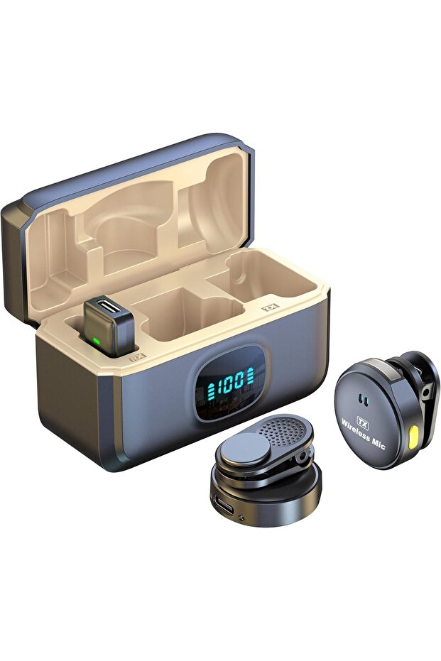 Wireless Lavalier Microphone - Mini Lavalier Mic with Noise Cancellation, 984ft Range, 40 Hours Play - 1