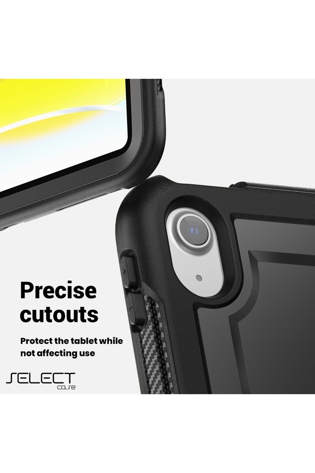 جراب مقاوم للصدمات لجهاز iPad 9th مقاس10.2بوصة - تصميم آمن للأطفال مع حامل دوار 360 درجة وثيرمولاين - 6