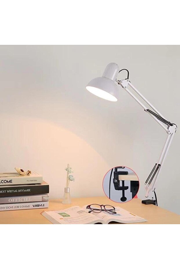 Long-Arm Folding Table Lamp, Eye Protection, No Strobe, Full Metal Bracket 80Cm