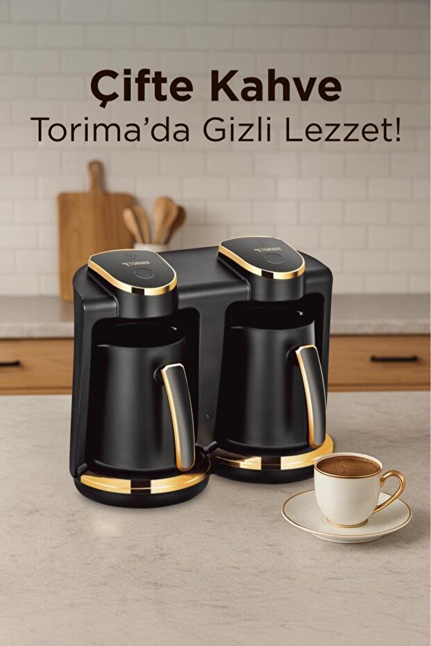 202 Double Voice Command Turkish Coffee Machine 250Ml+250Ml 8 Cup Capacity - 3