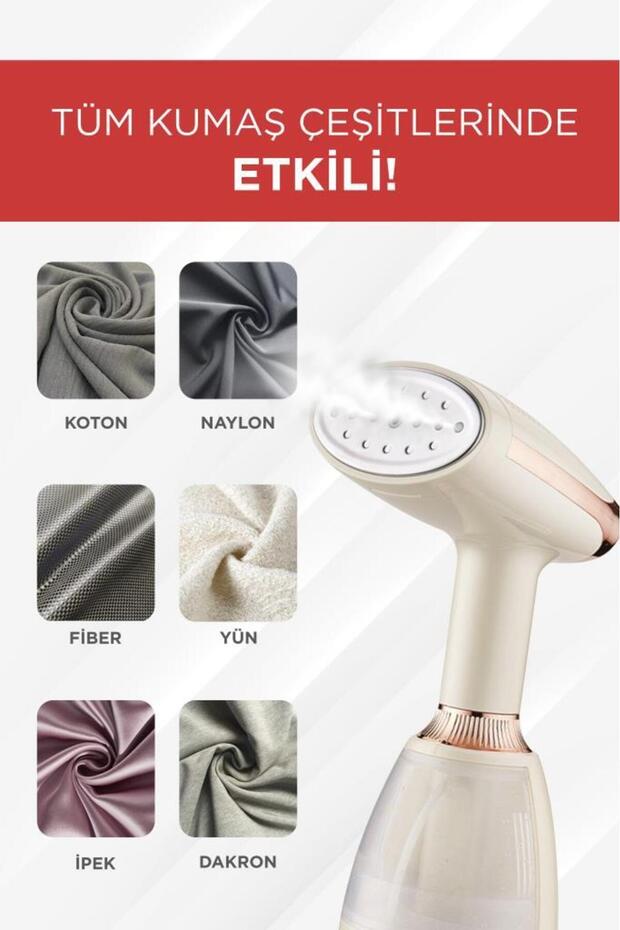 Buharlı Ütü Kırışık Giderici Taşınabilir Dikey Seyehat Ütüsü 1500W KY003 Beyaz - 5