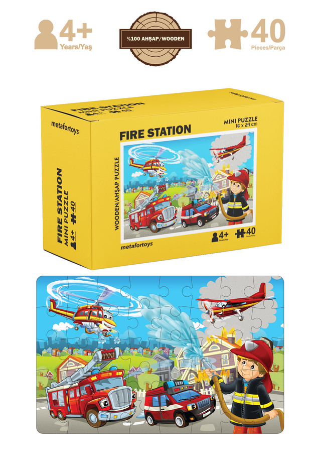 Wooden Fire Station Mini Puzzle | 40 Pieces 4+ Years