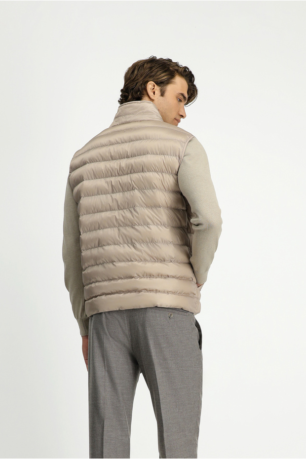 Regular Fit Düz Bonded Yelek - 5