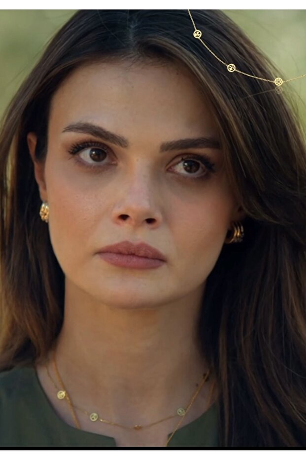 Çelik Sembol Vida Alya Kolye - 1