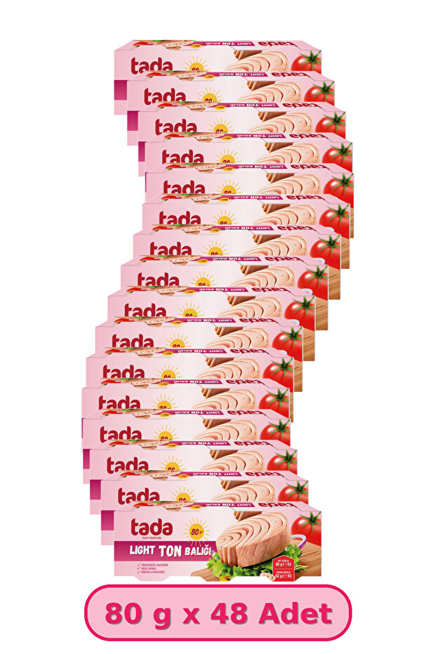 Light/Hafif Ton Balığı 80 gram 48 li Paket - Doğal Lezzet - 1