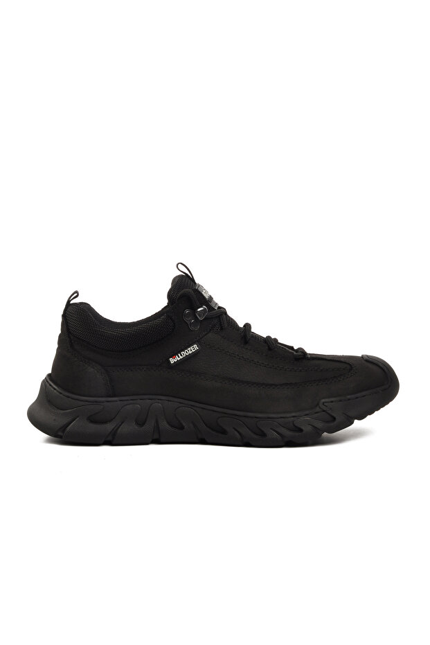 Black Nubuck Genuine Leather Men's Casual Shoes 240003 m