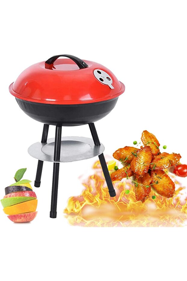 AUTO FAMILY Portable Folding Charcoal Grill – Compact BBQ Barbecue for Outdoor Camping