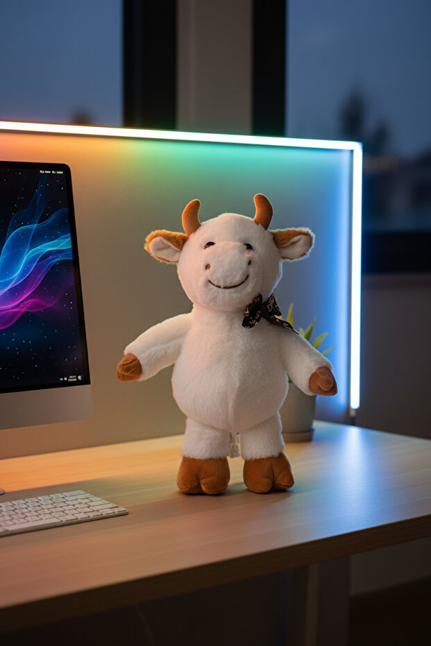Patterned Plush Cow Toy – 40 cm