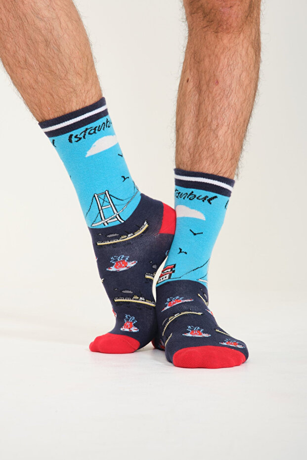 جوارب منقوشة على شكل برج العذراء - 4