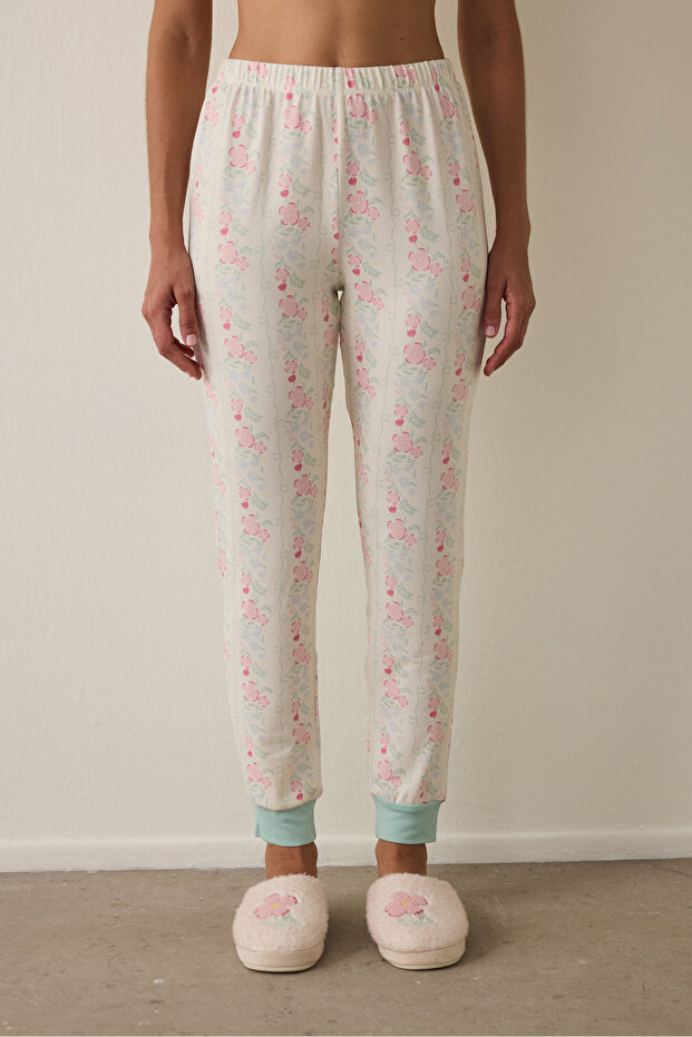 Gardenya Cute Flowers Floral Thermal Effect Pajama Bottoms