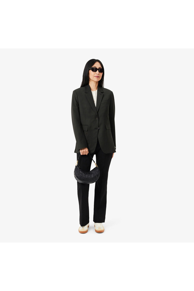 Maheki Kadın Monogram Deri Siyah Omuz Çantası - 2