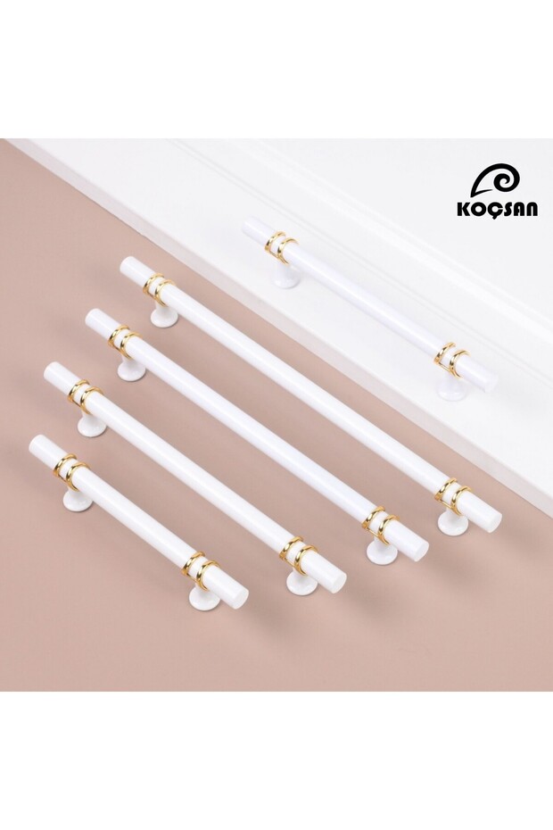 Esin White Button Handle Luxury Country Kitchen Furniture Cabinet Drawer Handle