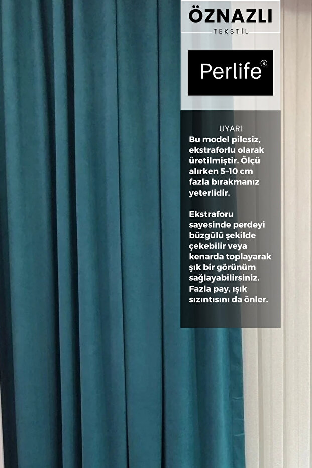 Fonluk Kumaş Pilesiz Perde - 6