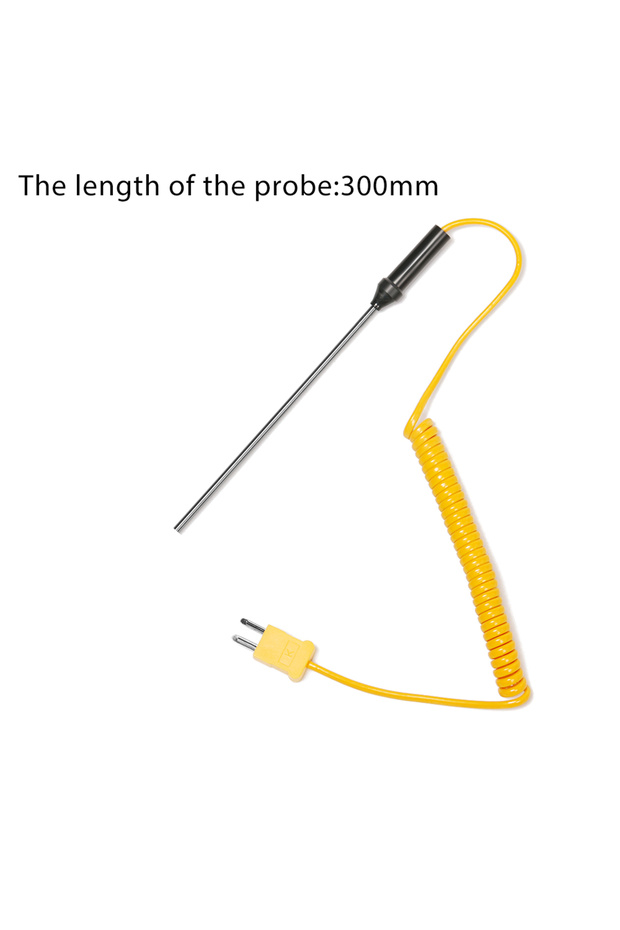 300mm -50C to 1200C K-Type Thermouple 100/150/200/300/500mm Probe Sensor with Wire Cable Temperature