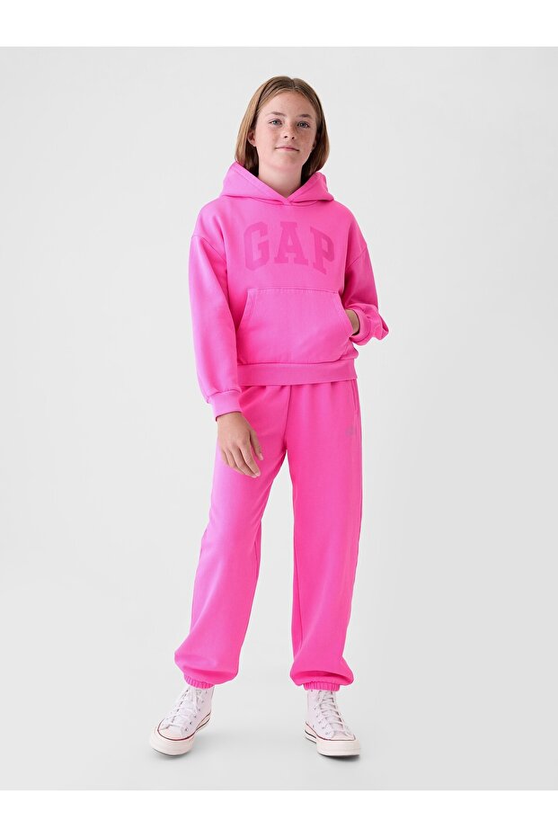 Kız Çocuk Pembe Gap Logo Jogger Eşofman Altı - 1