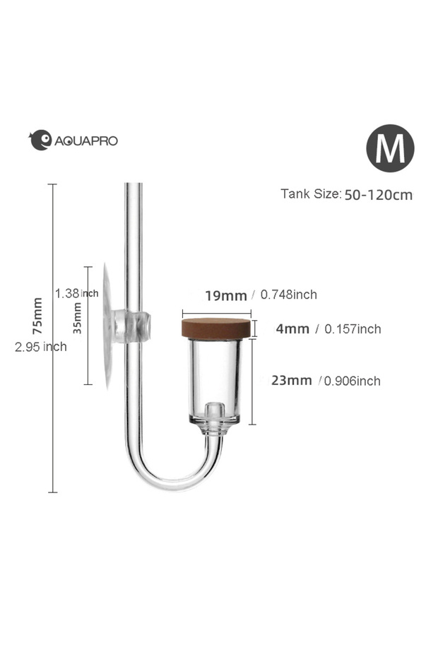 Hook Tiny Aquarium CO2 Diffuser Bubble Counter Mini Fish Tank Sprayer Cans Carbon Dioxide Accessorie