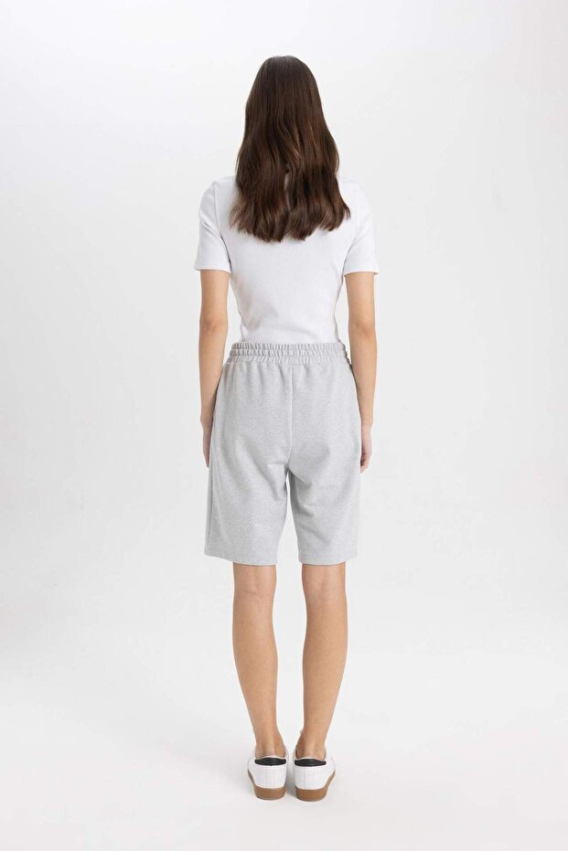 Regular Fit Normal Bel Düz Paça Bermuda Şort W9369AZ24SM - 6