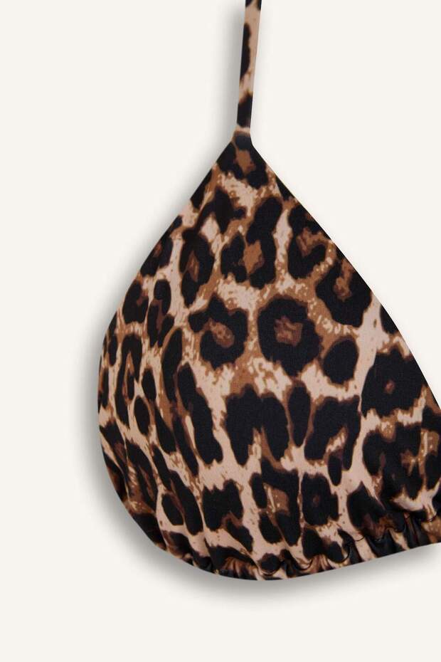 Fall in Love Regular Fit Leopar Desenli Bikini Üstü A0695AX23SM - 3