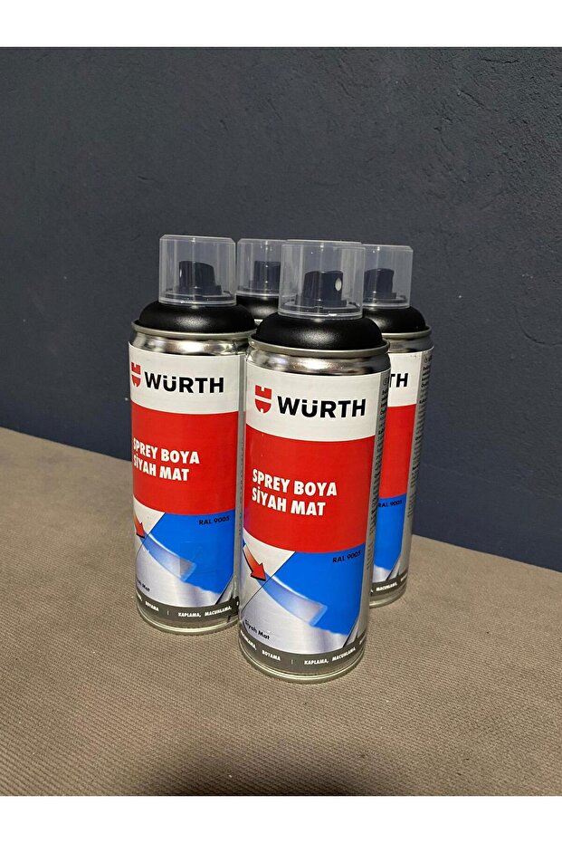WÜRTH SPREY BOYA  SİYAH MAT  4'LÜ - 1