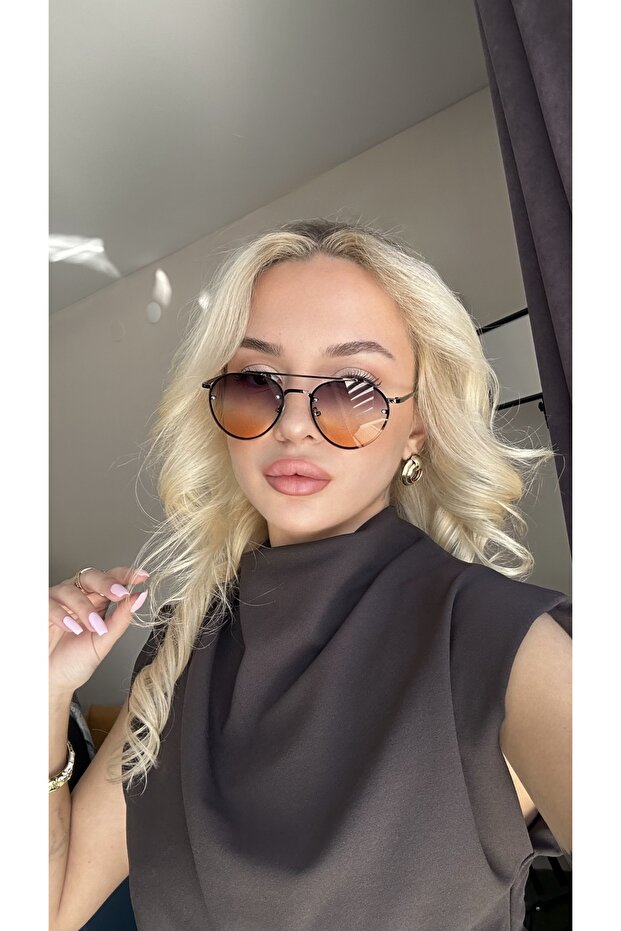 نظارة شمسية للجنسين بإطار بني متدرج من Drop Design