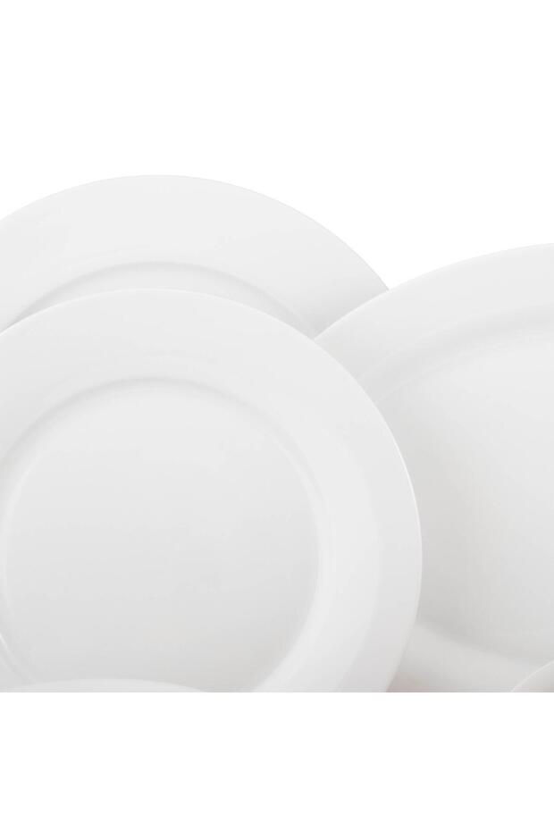 طقم عشاء أبيض مكون من 32 قطعة - 6