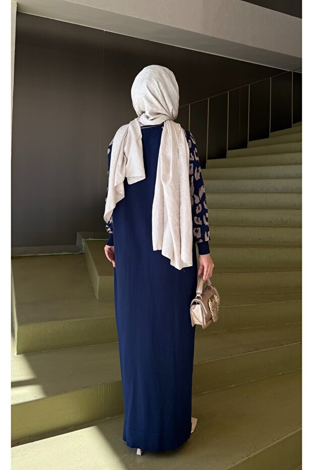 Leopard Patterned Mercerized Dress - 6