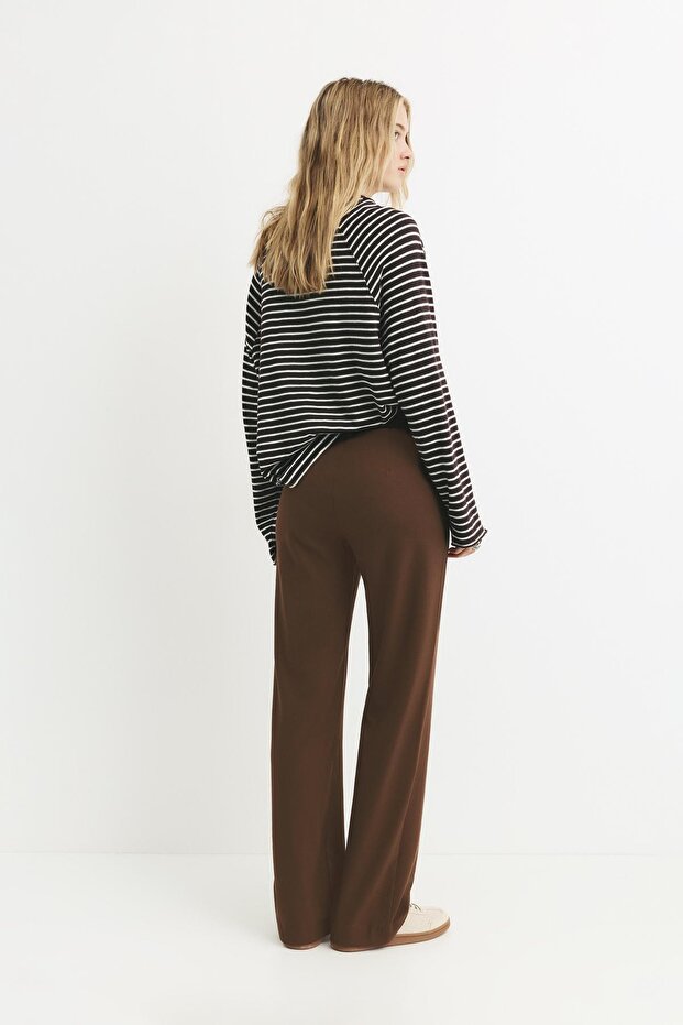 Nervürlü kumaş pantolon - 3