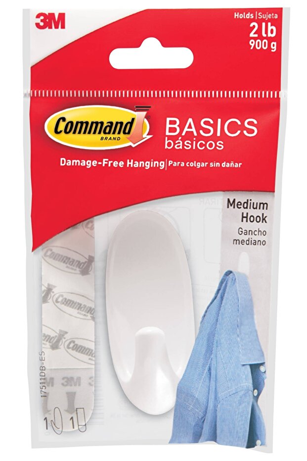 Command Basic Medium Plastic Hook - 1