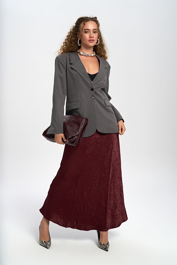 Volda Yaka Detay Antrasit Blazer - 1