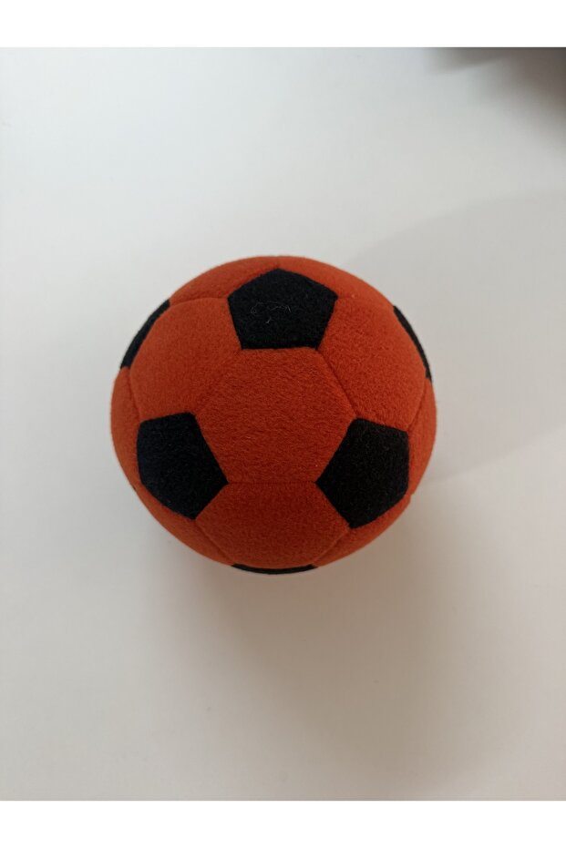 Orange-Black 15 cm Plush Ball Soft Textured Home Play Toy Medium Size Plush Ball