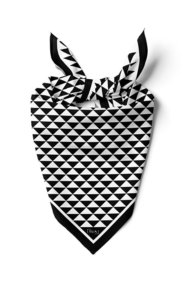 Black and White Balance Pattern 55X55Cm Bandana/Scarf