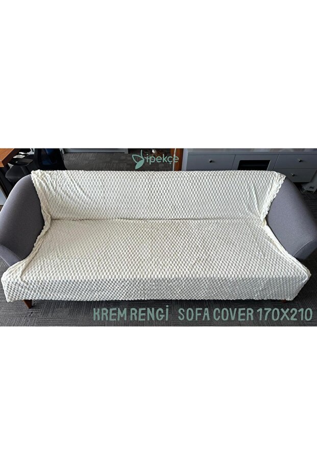 Kaymaz Tabanlı Wellsoft Koltuk Örtüsü 170x210 cm – Petek Desen, Modern Kanepe Örtüsü - 1