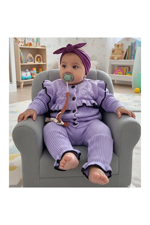 TRİKO ÖRME KAZAK VE PANTOLON TAKIM - 1