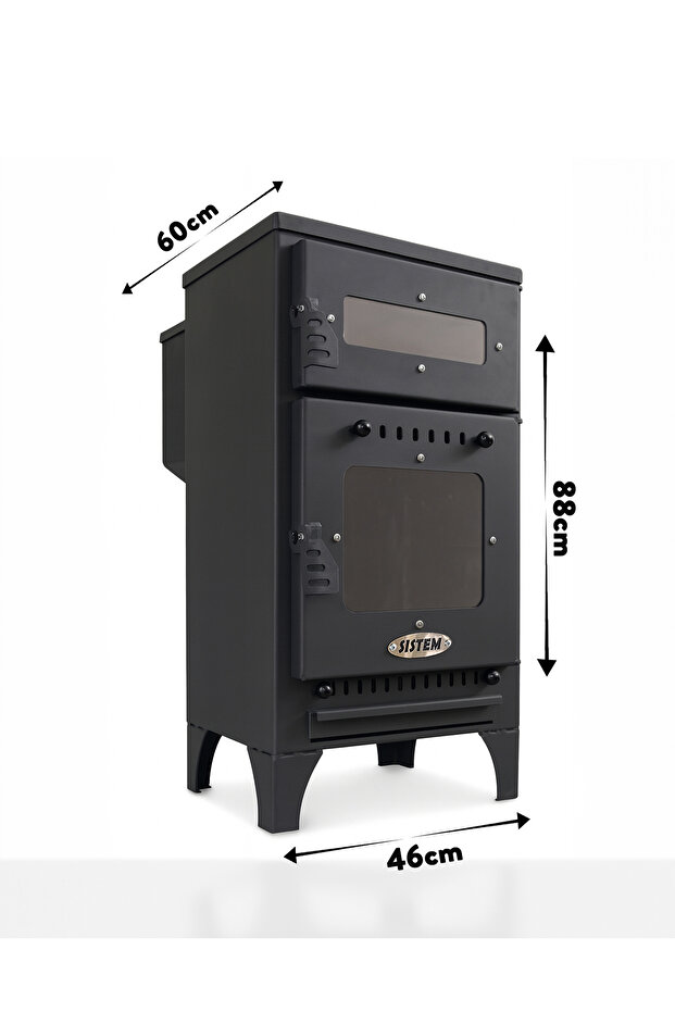 Pelet & Odun Soba | Çift Yakıt + Fırınlı Premium Soba - 3